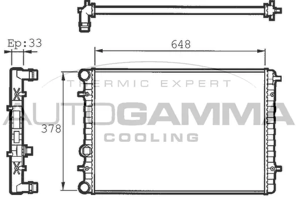 Radiator, engine cooling (101373)