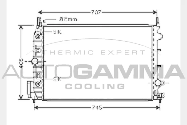 Radiator, engine cooling (104504)
