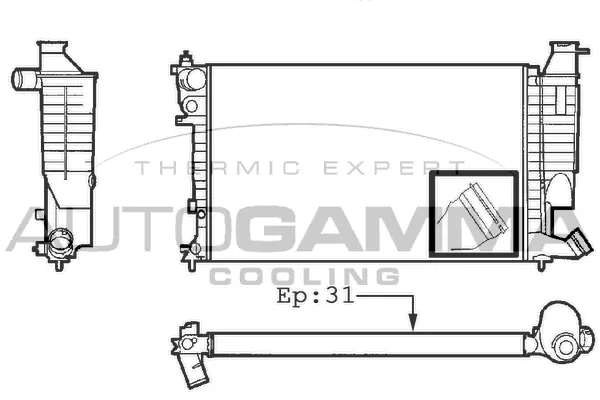 Radiator, engine cooling (101311)