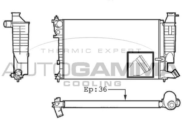Radiator, engine cooling (101328)