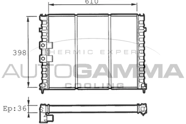 Radiator, engine cooling (100207)