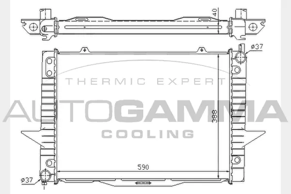 Radiator, engine cooling (104753)