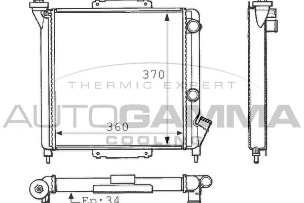 Radiator, engine cooling (100825)