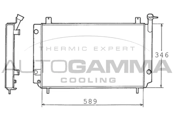 Radiator, engine cooling (100641)