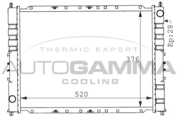 Radiator, engine cooling (100925)