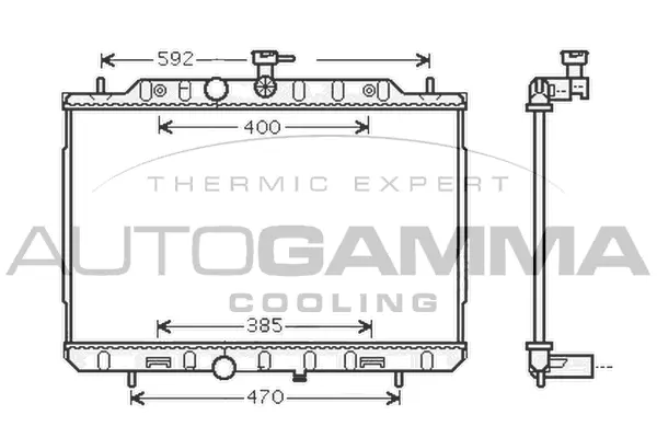 Radiator, engine cooling (105266)
