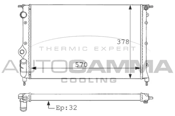 Radiator, engine cooling (100857)