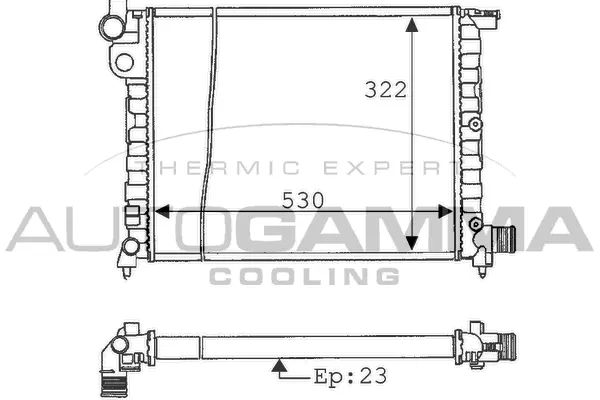 Radiator, engine cooling (100736)