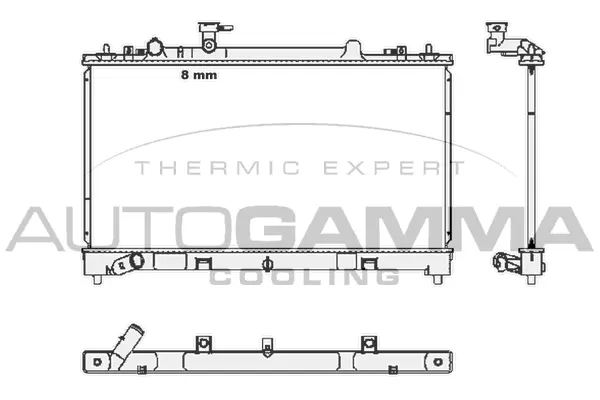 Radiator, engine cooling (105385)