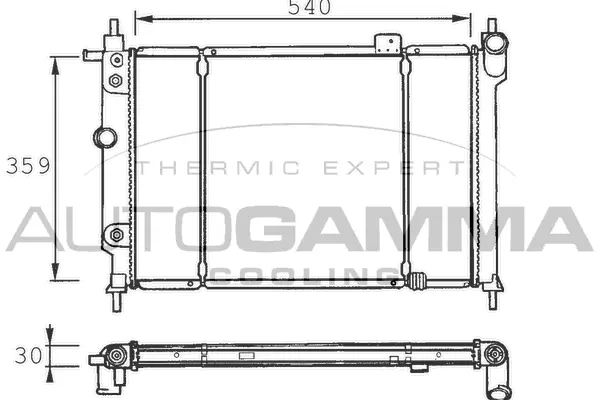 Radiator, engine cooling (100667)