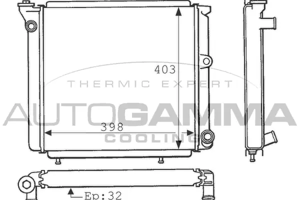 Radiator, engine cooling (100835)