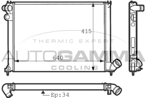 Radiator, engine cooling (100780)
