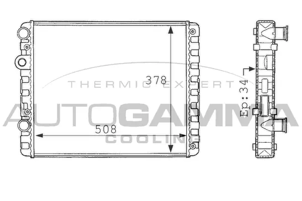 Radiator, engine cooling (101082)