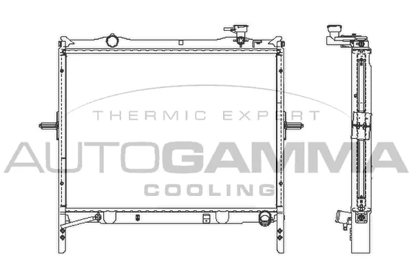 Radiator, engine cooling (107030)