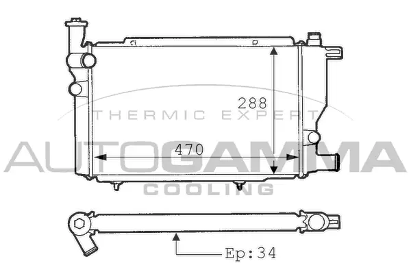Radiator, engine cooling (100741)