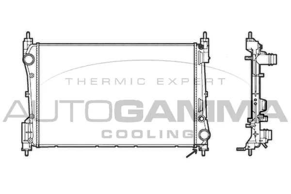 Radiator, engine cooling (105791)