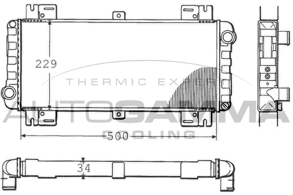 Radiator, engine cooling (100351)
