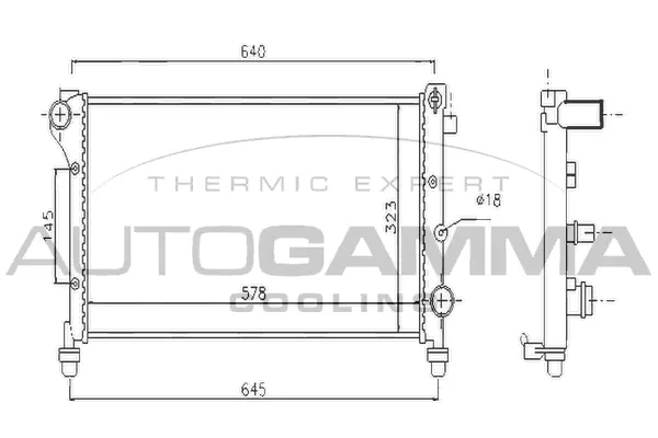 Radiator, engine cooling (104637)
