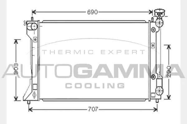 Radiator, engine cooling (104714)