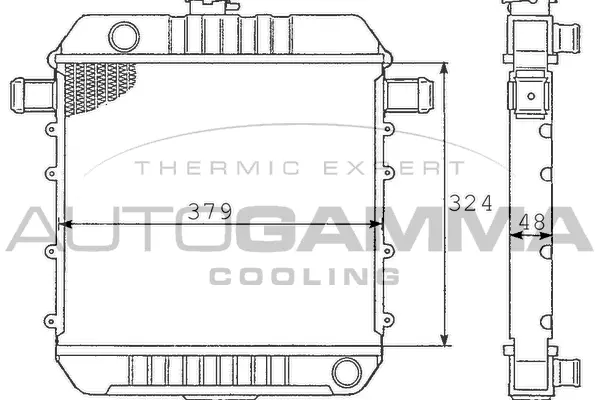 Radiator, engine cooling (100653)
