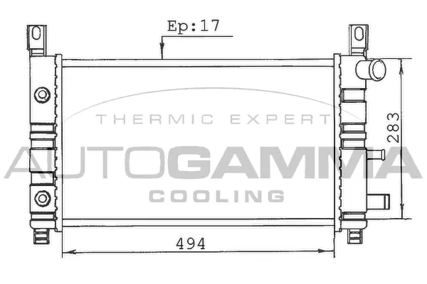 Radiator, engine cooling (100353)