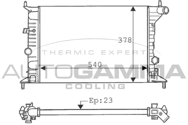 Radiator, engine cooling (100729)