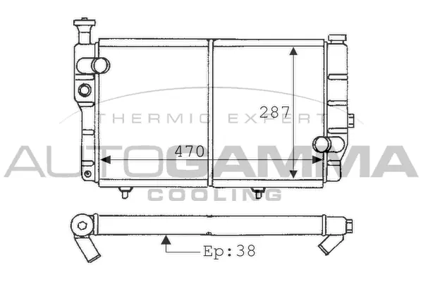 Radiator, engine cooling (100742)