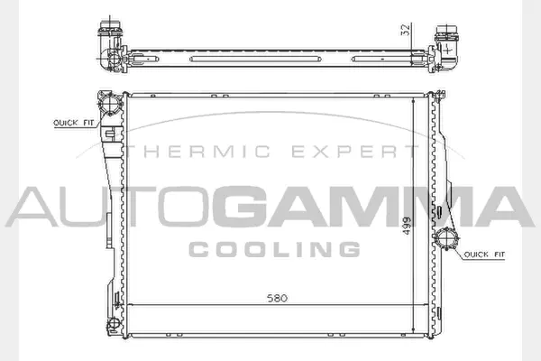 Radiator, engine cooling (104501)