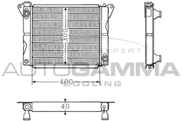 Radiator, engine cooling (100237)