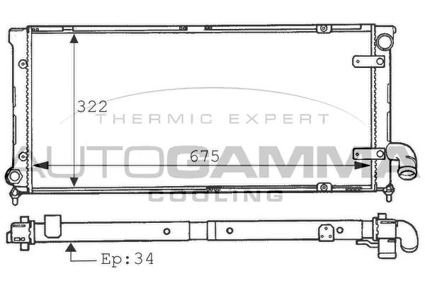 Radiator, engine cooling (100961)