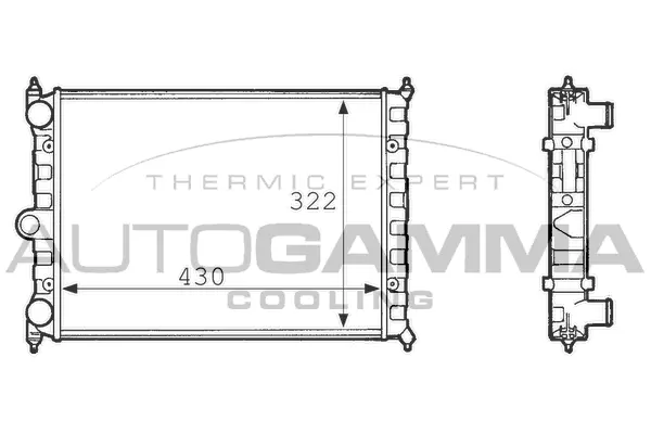 Radiator, engine cooling (101079)