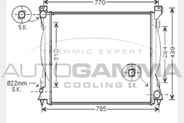 Radiator, engine cooling (104244)