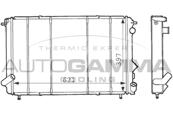 Radiator, engine cooling (100888)