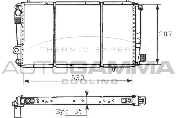Radiator, engine cooling (100173)