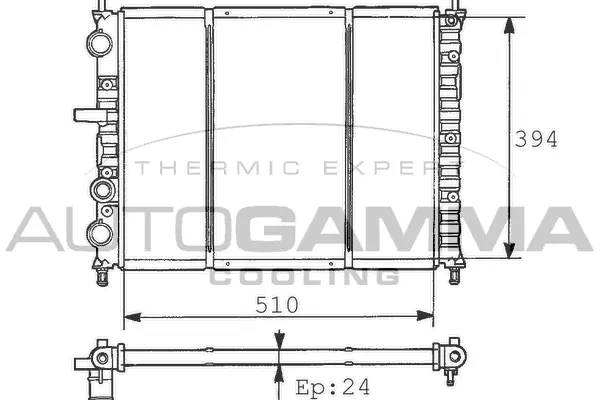 Radiator, engine cooling (100261)