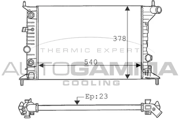 Radiator, engine cooling (100730)
