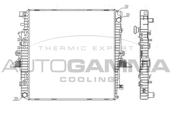 Radiator, engine cooling (105262)