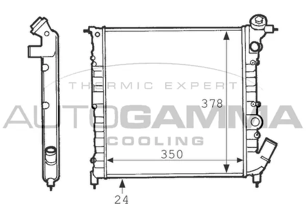 Radiator, engine cooling (100882)