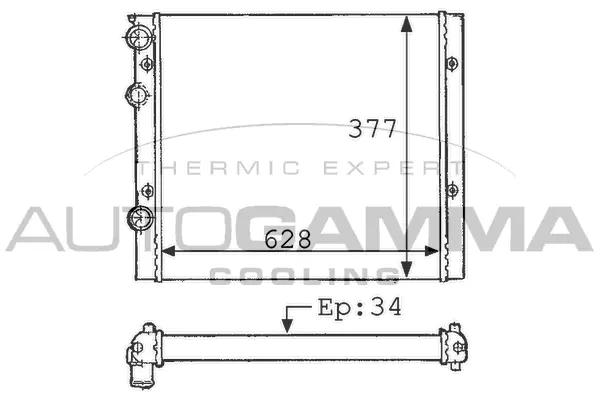 Radiator, engine cooling (101061)