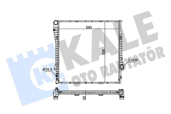 Radiator, engine cooling (351980)