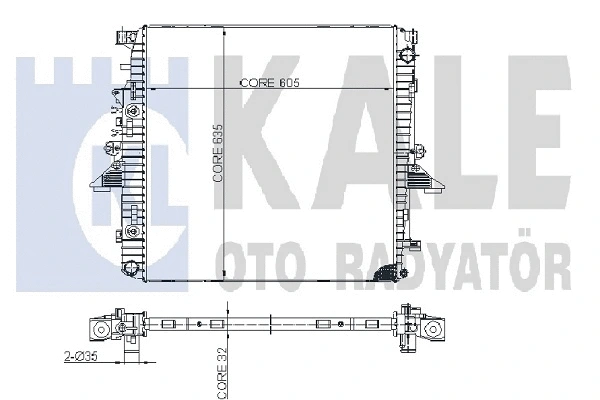 Radiator, engine cooling (350200)