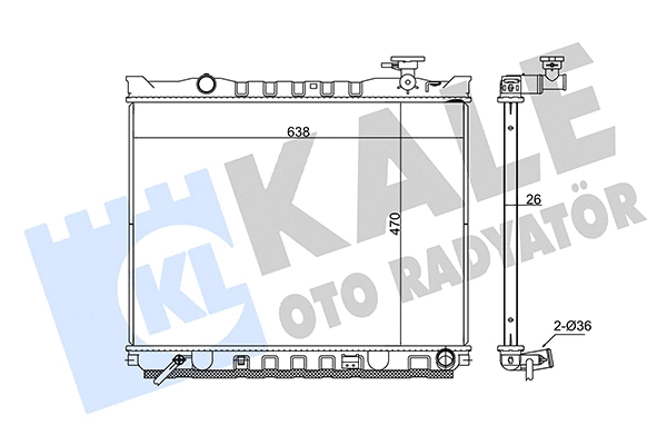 Radiator, engine cooling (348380)