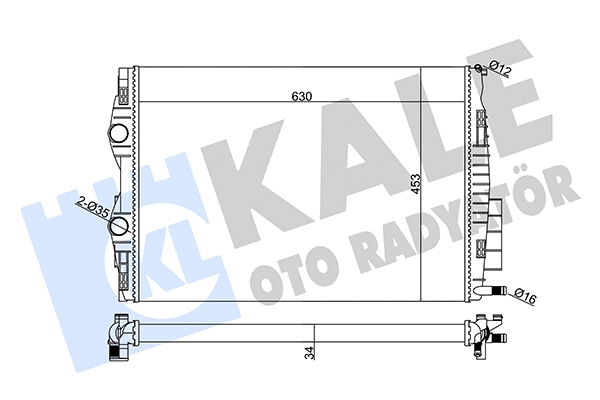 Radiator, engine cooling (355830)