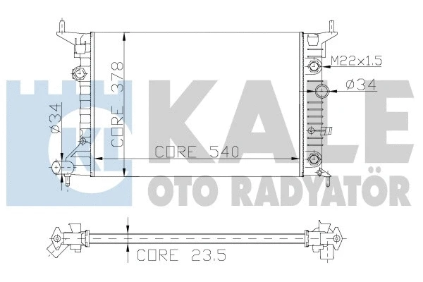 Radiator, engine cooling (151200)
