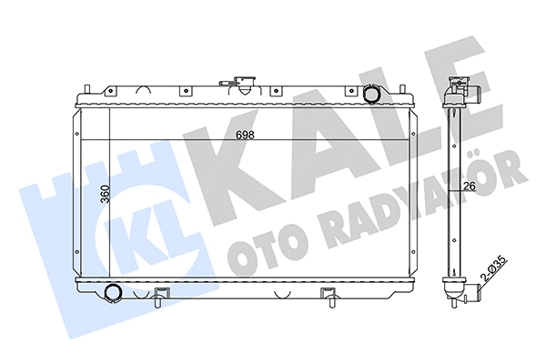 Radiator, engine cooling (351860)