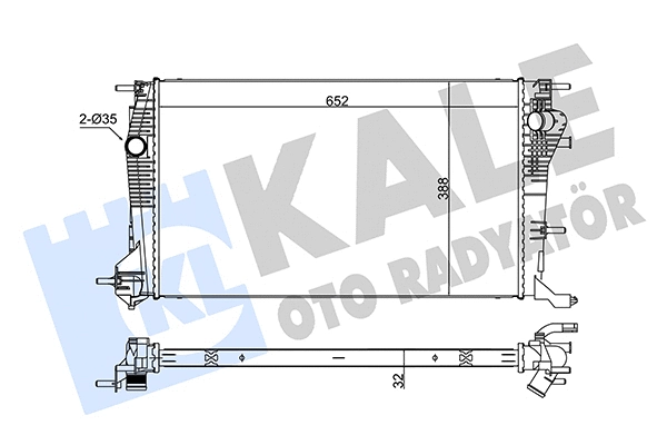 Radiator, engine cooling (355835)