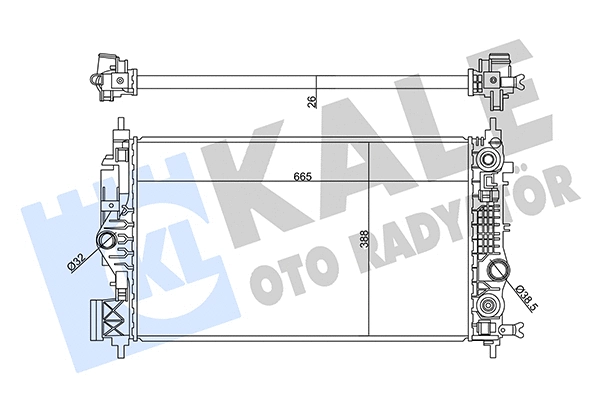 Radiator, engine cooling (358945)