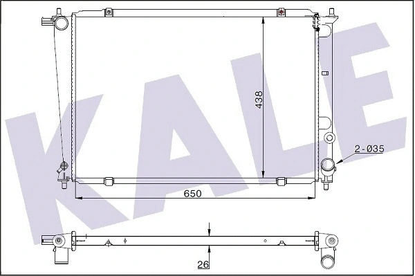 Radiator, engine cooling (350520)