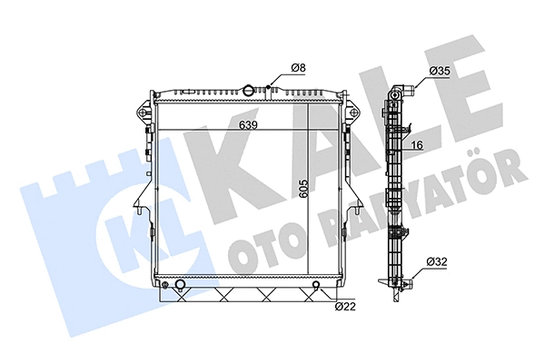 Radiator, engine cooling (351270)