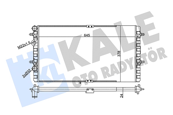 Radiator, engine cooling (356305)